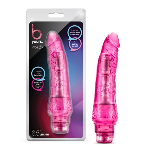 B Yours Vibe 7 Realistic Vibrating Dildo Pink