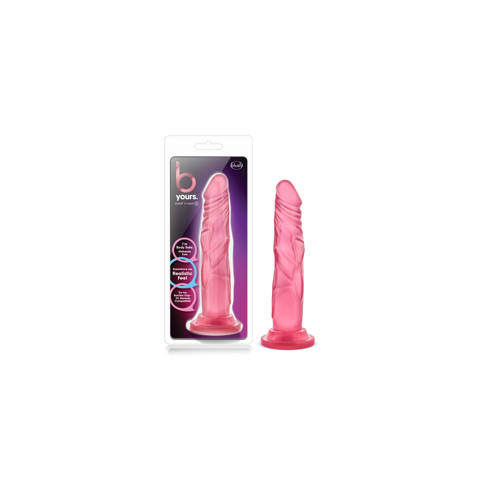 B Yours Sweet 'n Hard 5 Realistic 7.5 in. Dildo Pink