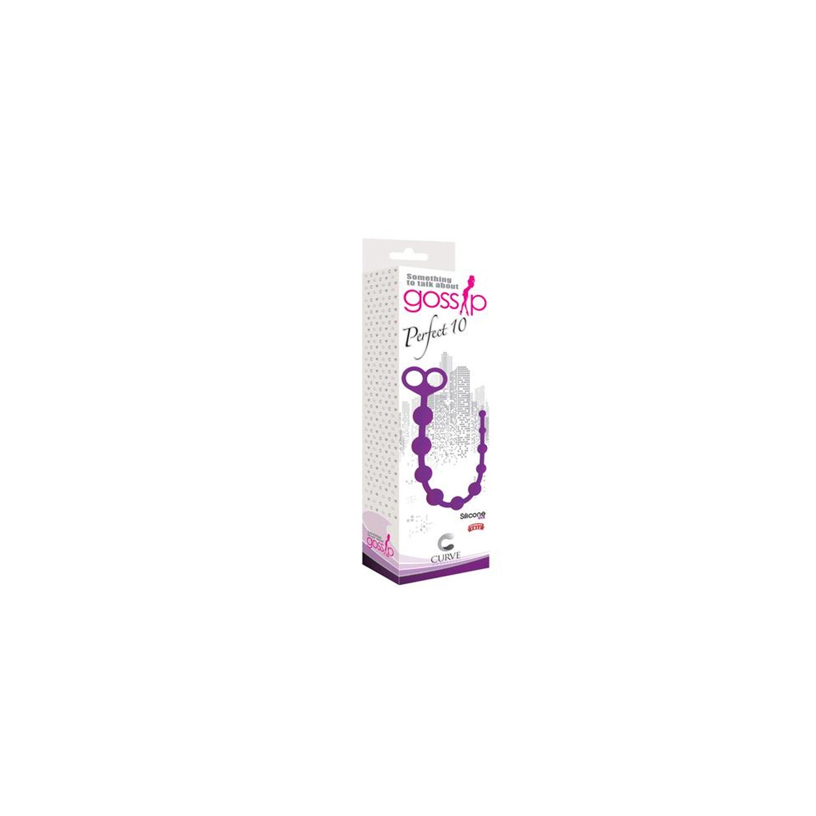 Curve Toys Perfect 10 Cuentas Anales de Silicona - Violeta