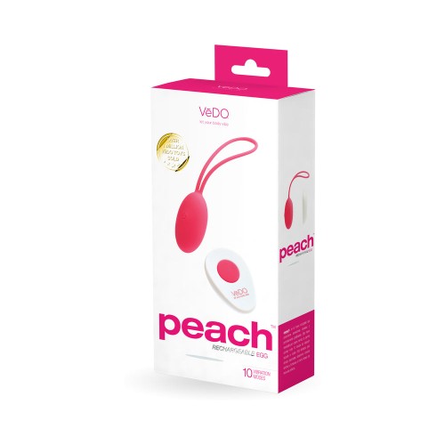 Huevo Vibrador Recargable VeDO Peach para un Placer Sensacional