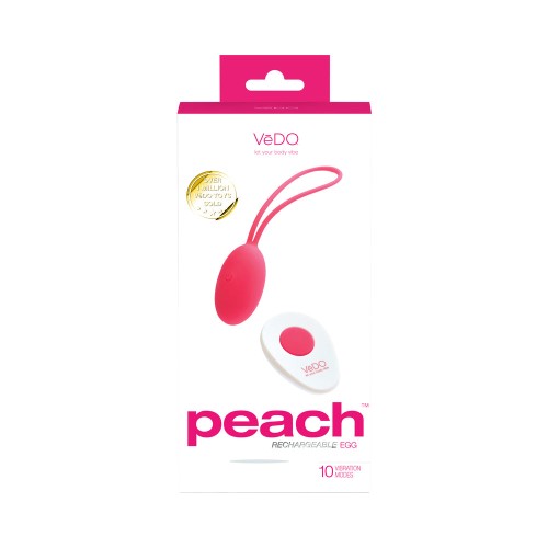 Huevo Vibrador Recargable VeDO Peach para un Placer Sensacional