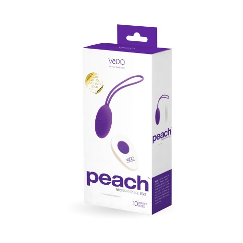 VeDO Peach Huevo Vibrador Recargable - Discreto y Potente