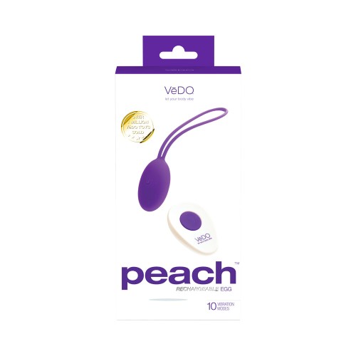 VeDO Peach Huevo Vibrador Recargable - Discreto y Potente