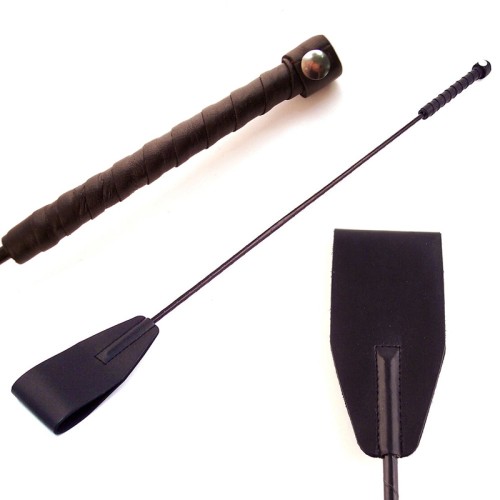 Rouge Leather Riding Crop for Equestrian Fun