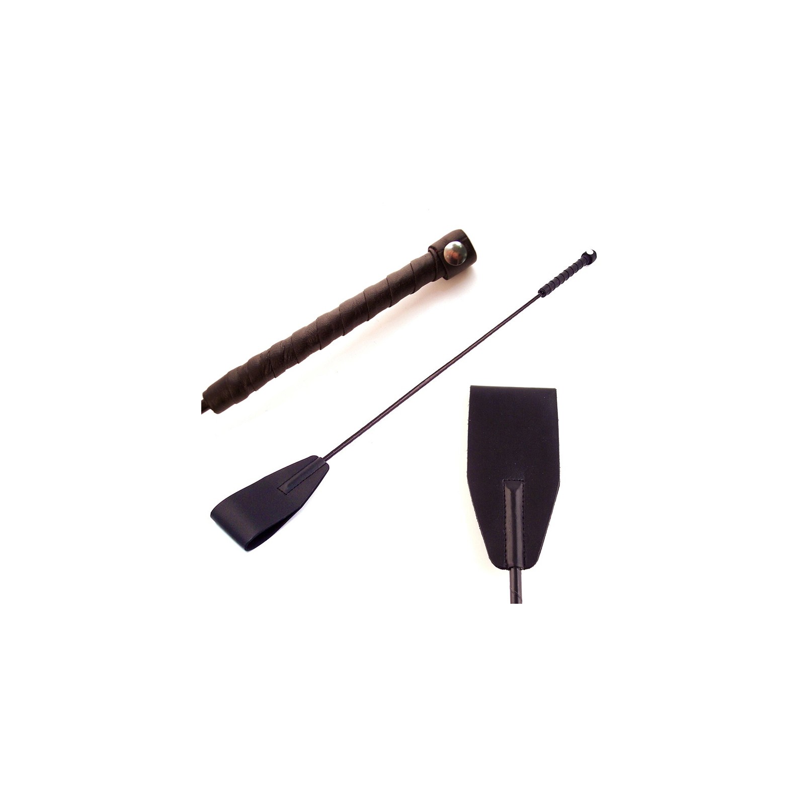 Rouge Leather Riding Crop for Equestrian Fun