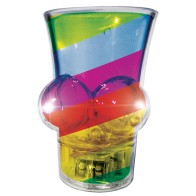 Vaso de Chupito Boobie Arcoíris Iluminado Accesorio Divertido