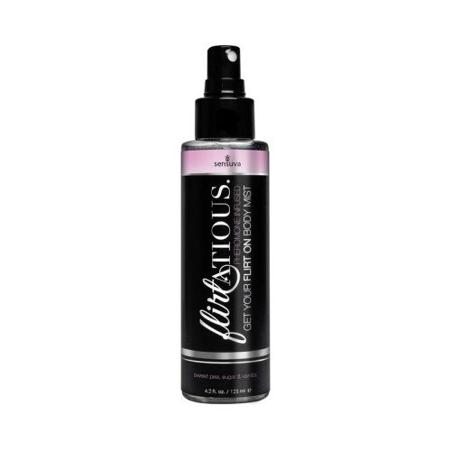 Bruma Corporal Sensuva Flirtatious con Pheromonas - Sweetpea 4.2 oz.