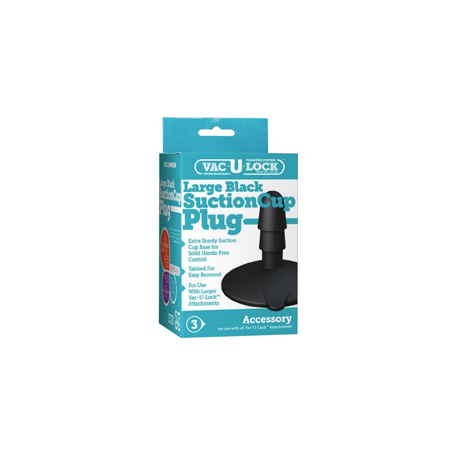 Plug de Succión Grande Vac-U-Lock Negro