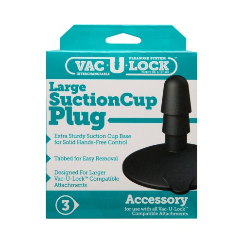 Plug de Succión Grande Vac-U-Lock Negro