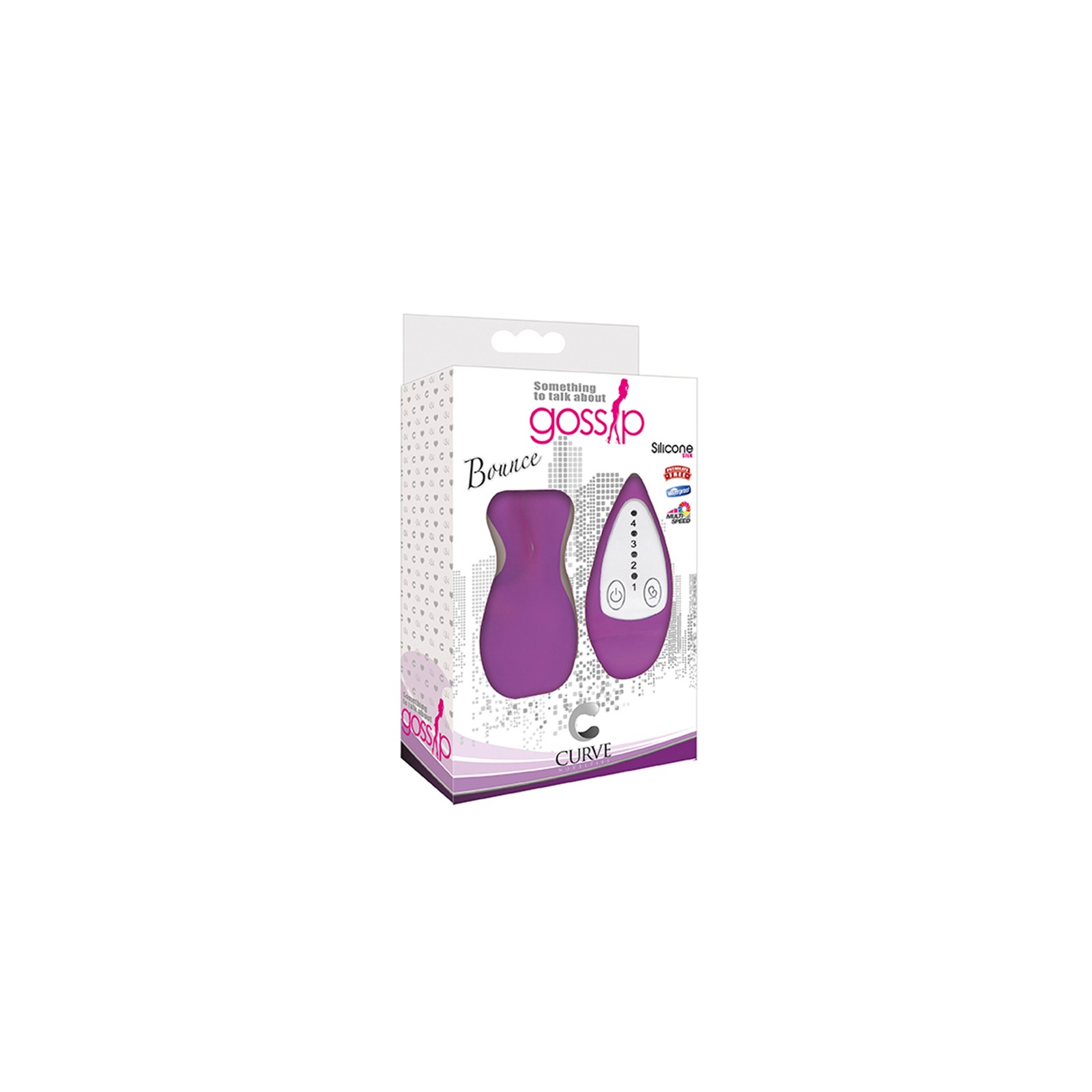 Gossip Bounce 4 Speed Silicone Vibrator - Violet