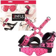 Kit de Bondage de Vinilo Sinful Rosa - Explora tus Deseos