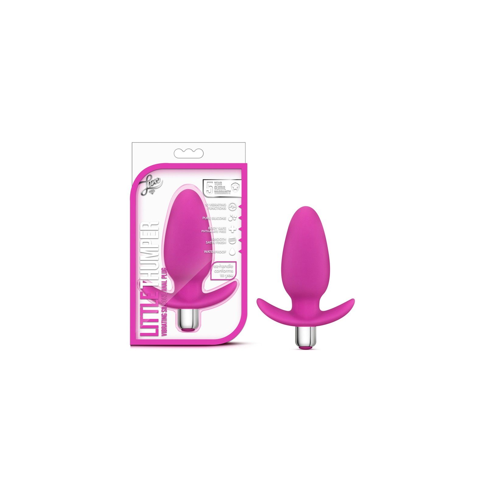 Luxe Little Thumper Vibrating Silicone Anal Plug