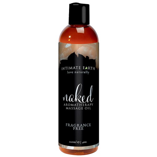 Intimate Earth Naked Fragrance-Free Massage Oil 4 oz.