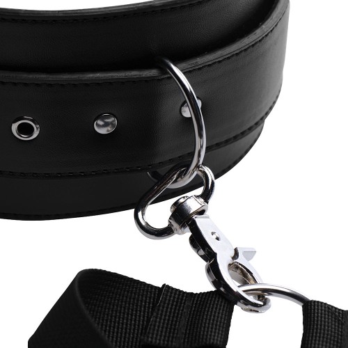 Masters Acquire Thigh Harness with Wrist Cuffs for BDSM Play