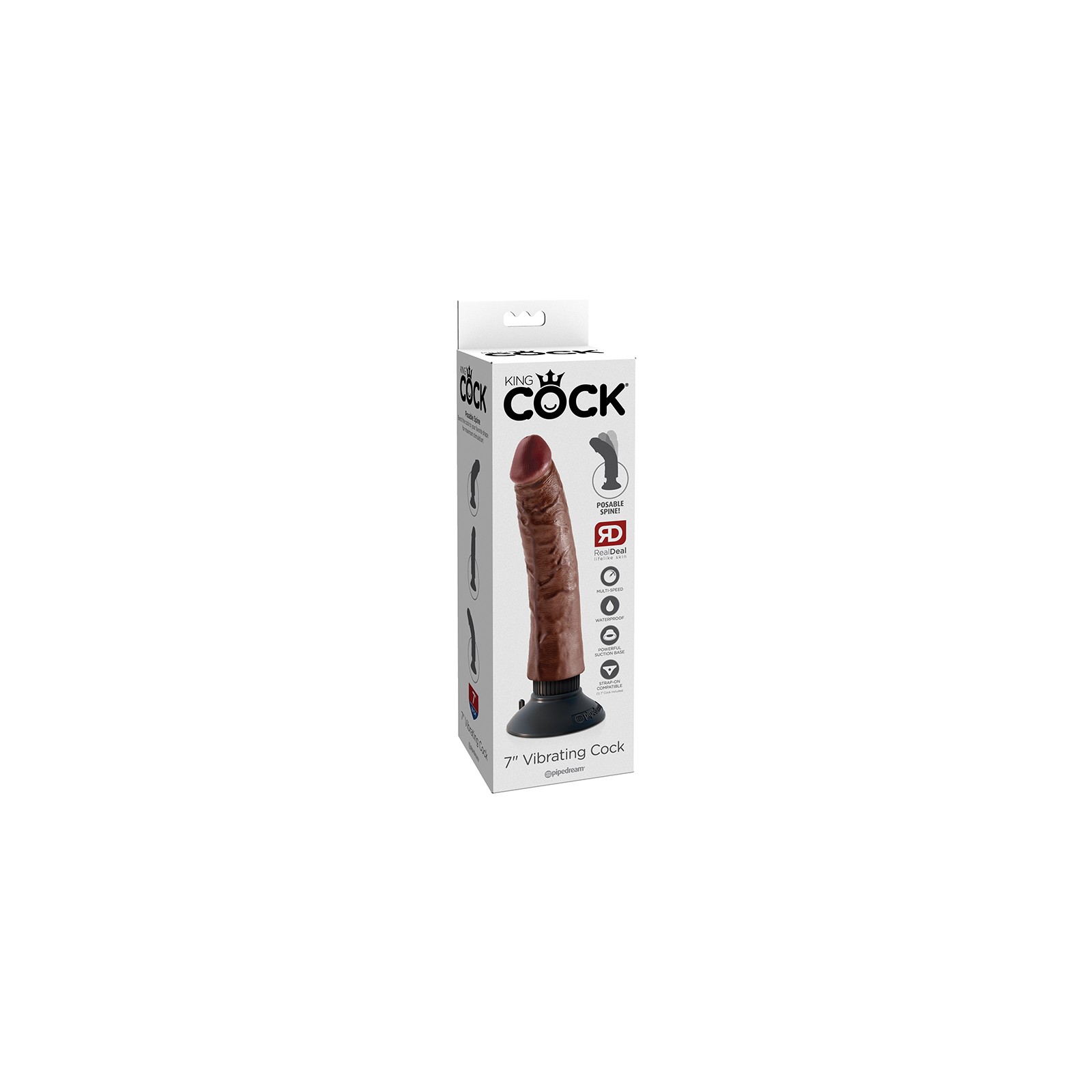 Dildo Vibrante King Cock de 7 Pulgadas de Pipedream