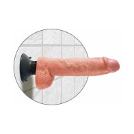 Pene Vibrante de 10 Pulgadas con Bolas Pipedream King Cock Beige