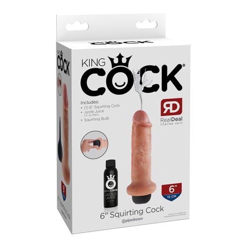 Dildo Realista Pipedream King Cock 6 Pulgadas que Emeta Líquido para Placer Realista