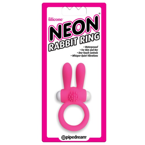 Anillo Vibrador Neon Rabbit de Pipedream - Rosa