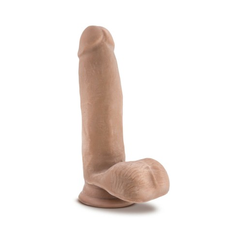 Au Naturel 7 in. Posable Dual Density Dildo with Balls Tan