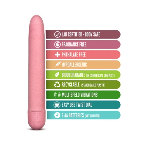 Gaia Eco Slimline Vibrator Coral - Eco-Friendly Pleasure