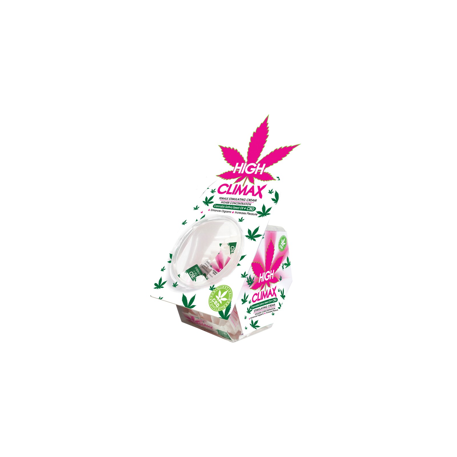 High Climax Female Stimulant Display with Hemp Seed Oil