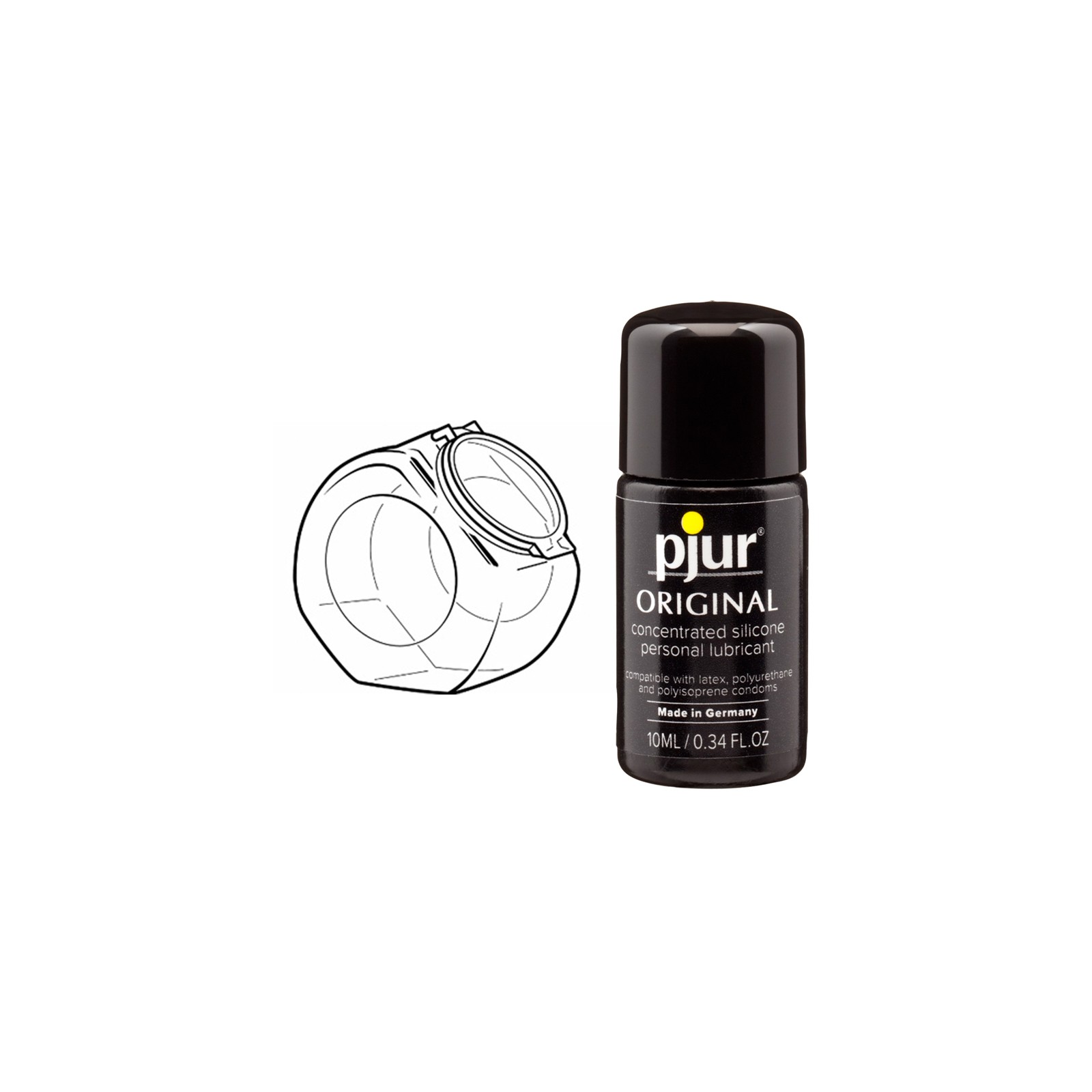 Lubricante de Silicona Pjur Original 10ml - Comodidad Duradera