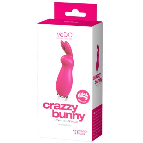 VeDO Crazzy Bunny Vibrador Mini Recargable - Pretty In Pink