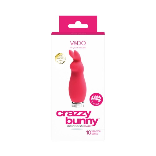 VeDO Crazzy Bunny Rechargeable Mini Vibe - Pretty In Pink