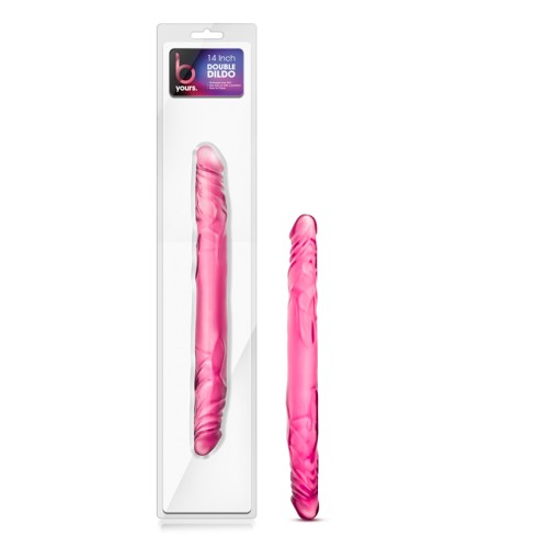 B Yours 14 in. Double Dildo - Pink Pleasure