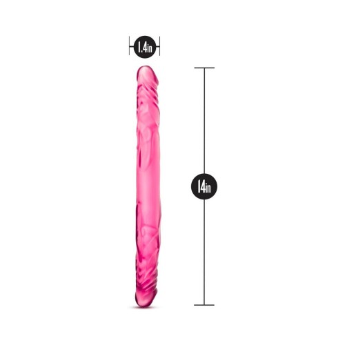 B Yours 14 in. Double Dildo - Pink Pleasure