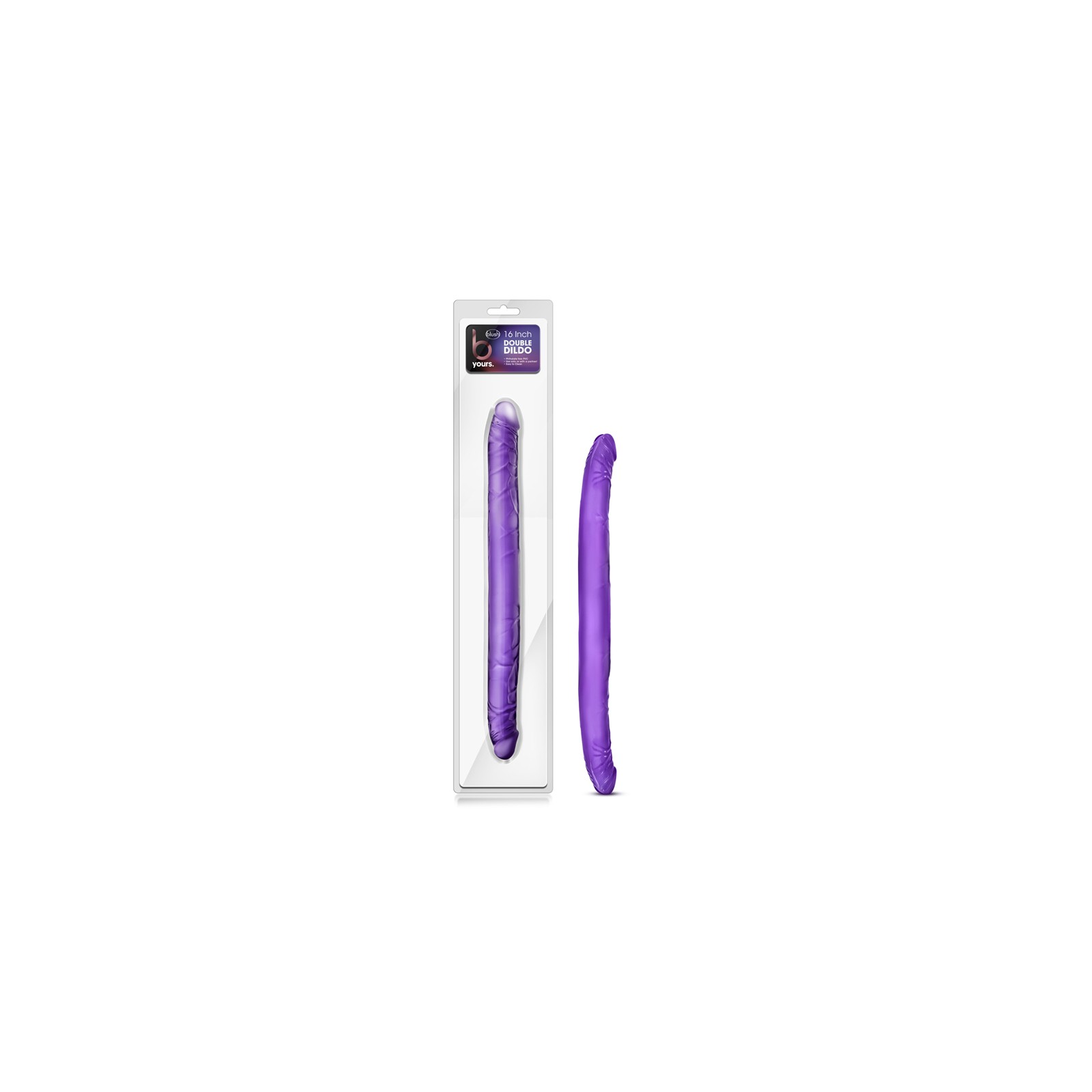 B Yours 16 inch Double Dildo Purple