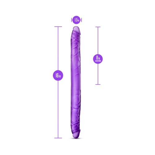 Dildo Doble de 16 Pulgadas B Yours en Púrpura