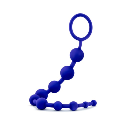 Luxe Silicone 10 Beads for Anal Play in Indigo