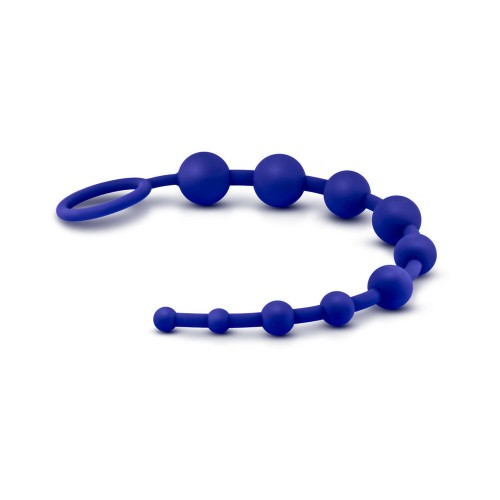 Luxe Silicone 10 Beads for Anal Play in Indigo