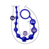 Luxe Silicone 10 Beads for Anal Play in Indigo