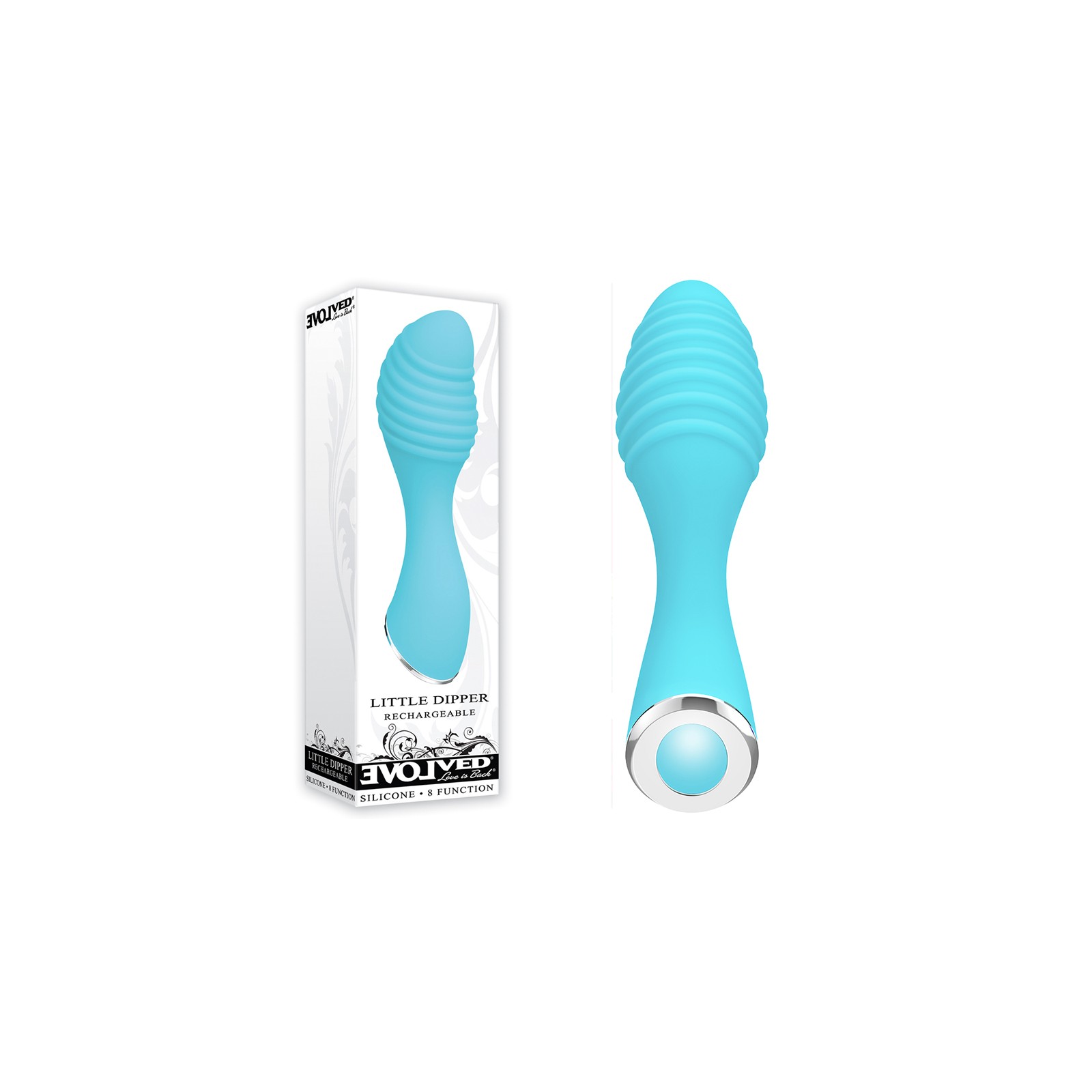 Evolved Little Dipper Rechargeable Silicone Vibrator Blue