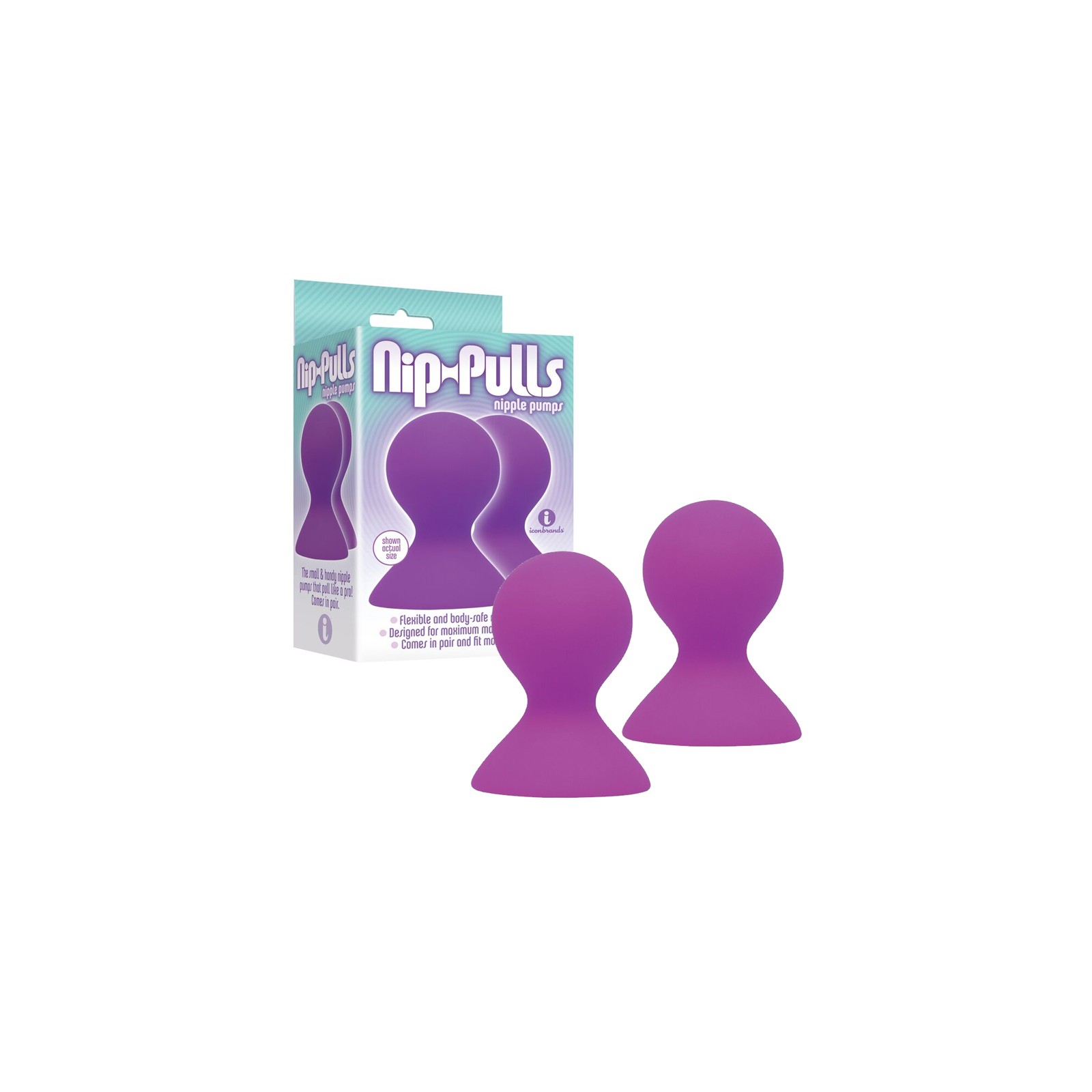 The 9's Silicone Nip-Pulls Violet for Nipple Play