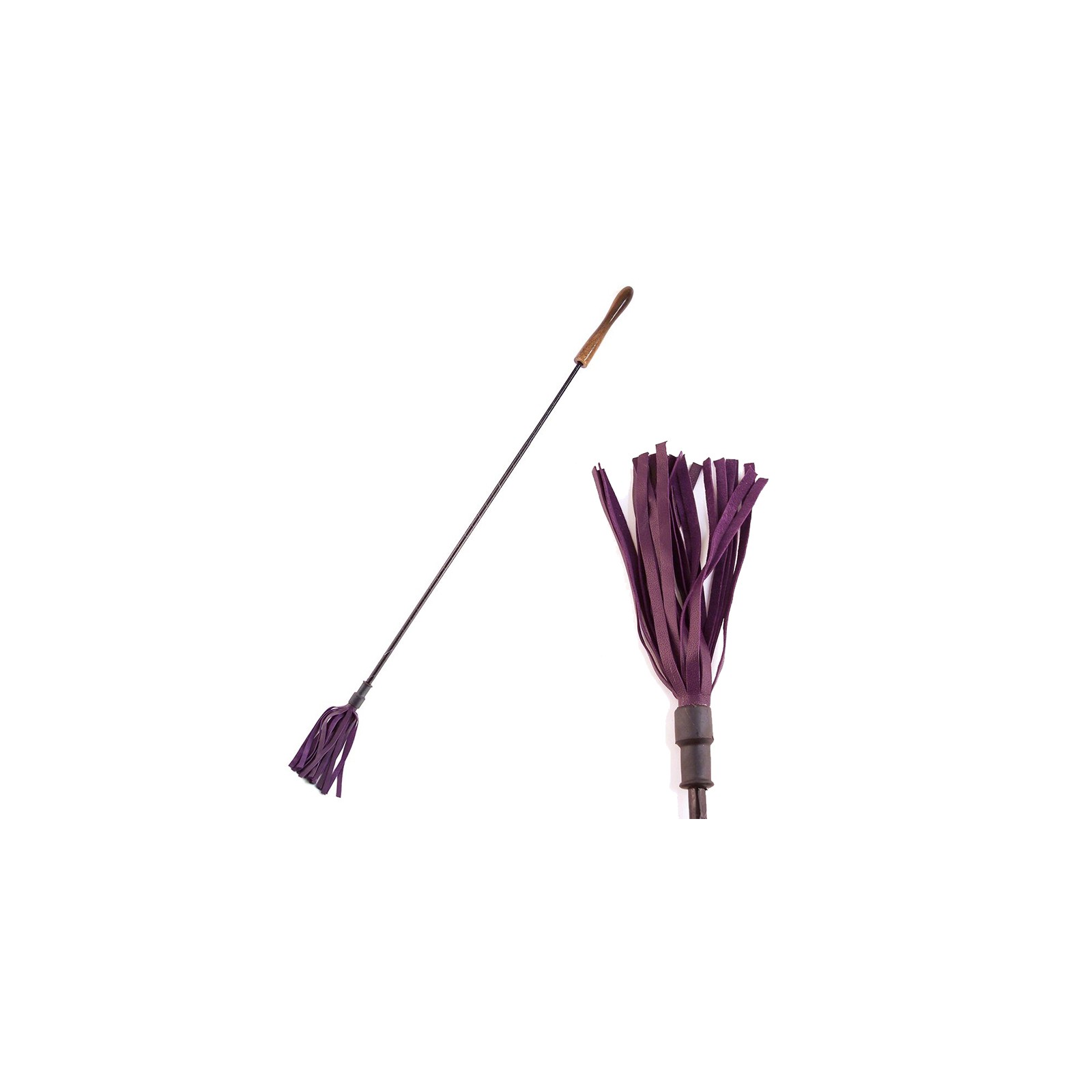 Purple Rounded Handle Riding Crop for Exciting Play