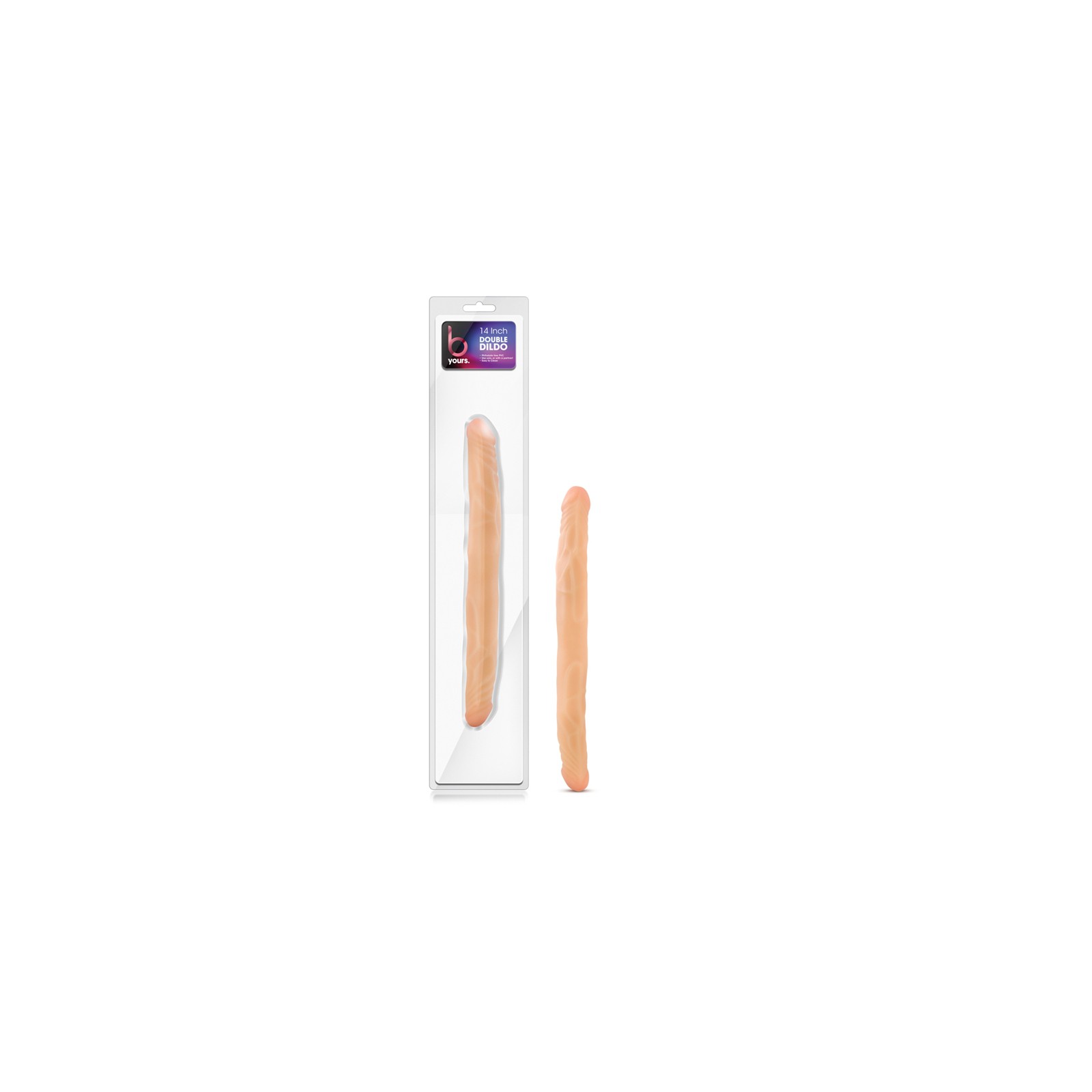 B Yours 14 in. Double Dildo Beige