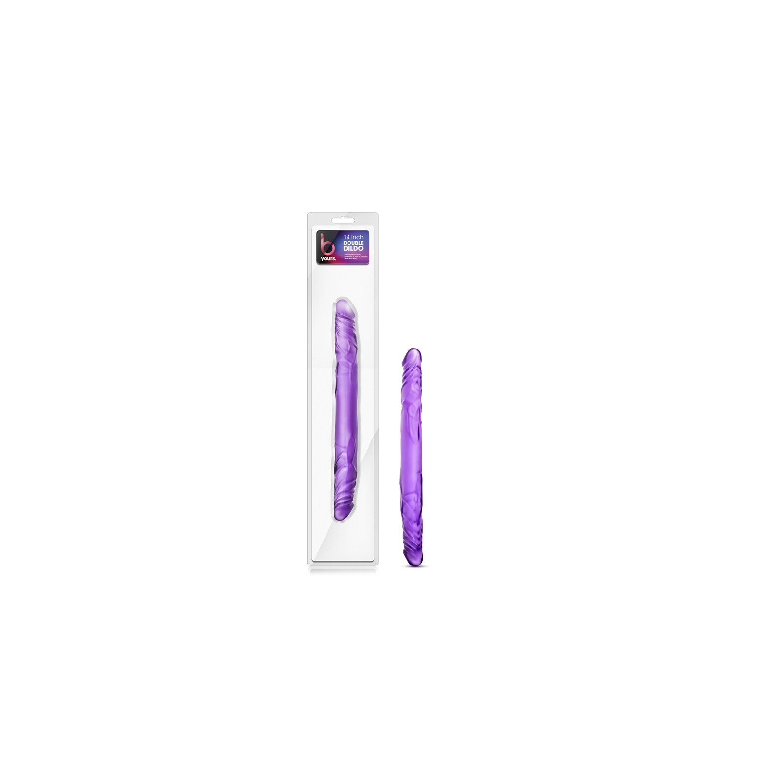 B Yours 14" Double Dildo Purple