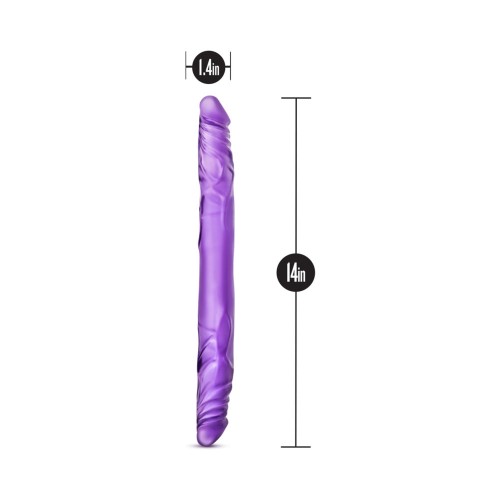 B Yours 14" Double Dildo Purple