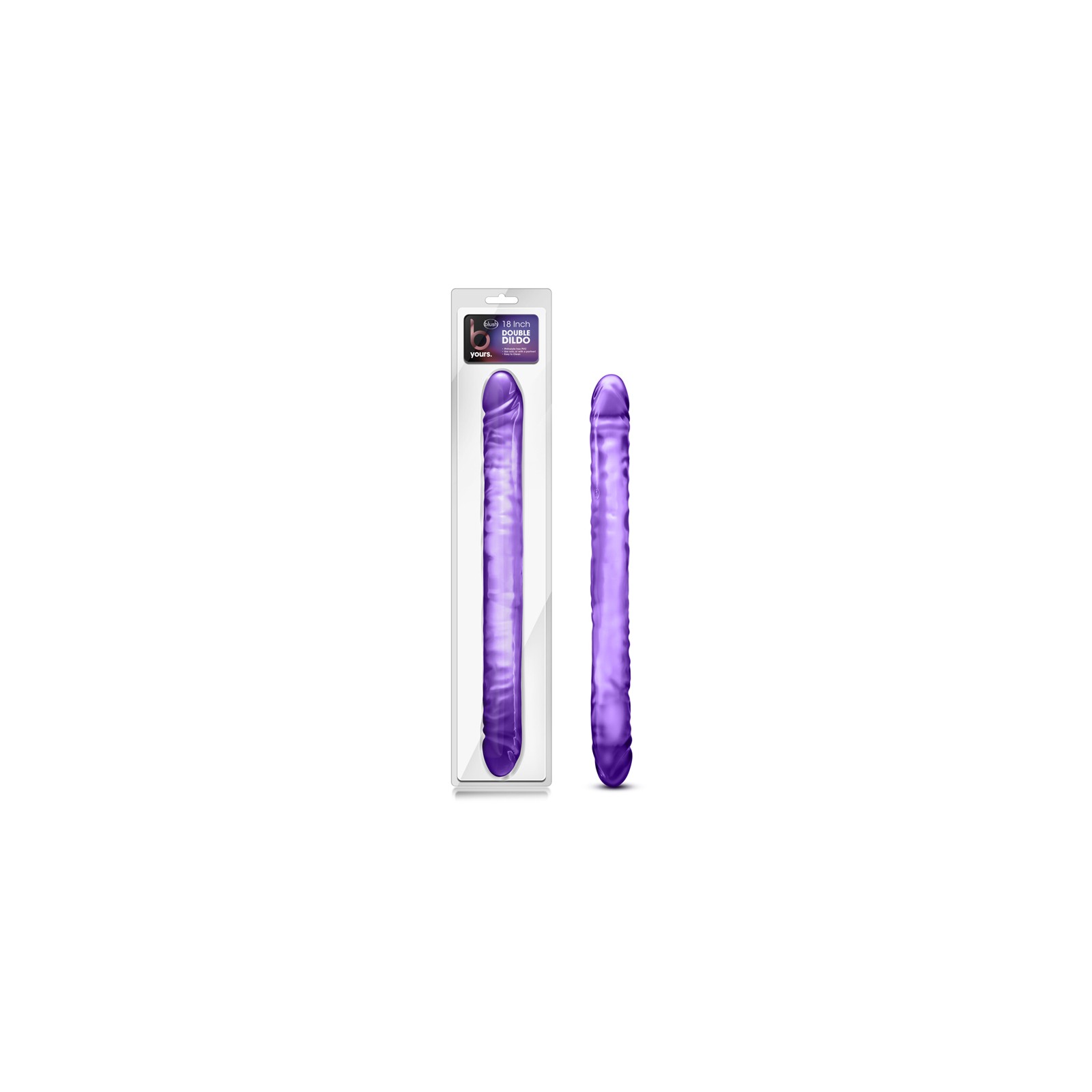 B Yours 18 in. Double Dildo Purple