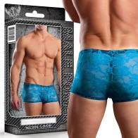 Male Power Mini Shorts de Encaje Neón Turquesa Pequeño