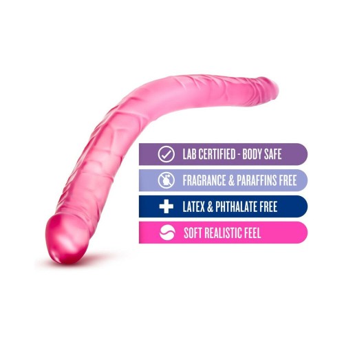 B Yours Dildo Doble de 16 Pulgadas Rosa