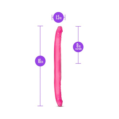 B Yours Dildo Doble de 16 Pulgadas Rosa