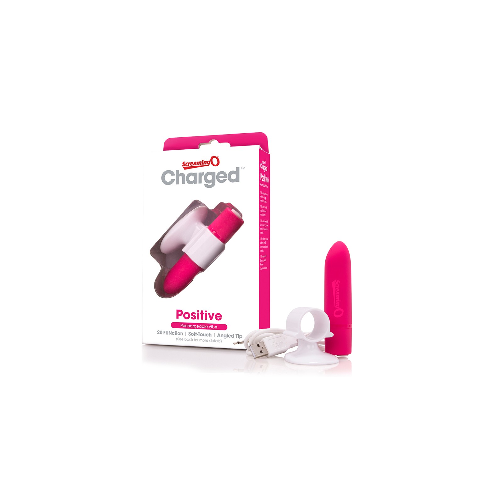 Screaming O Vibrador Recargable Vibe Positivas Fresa