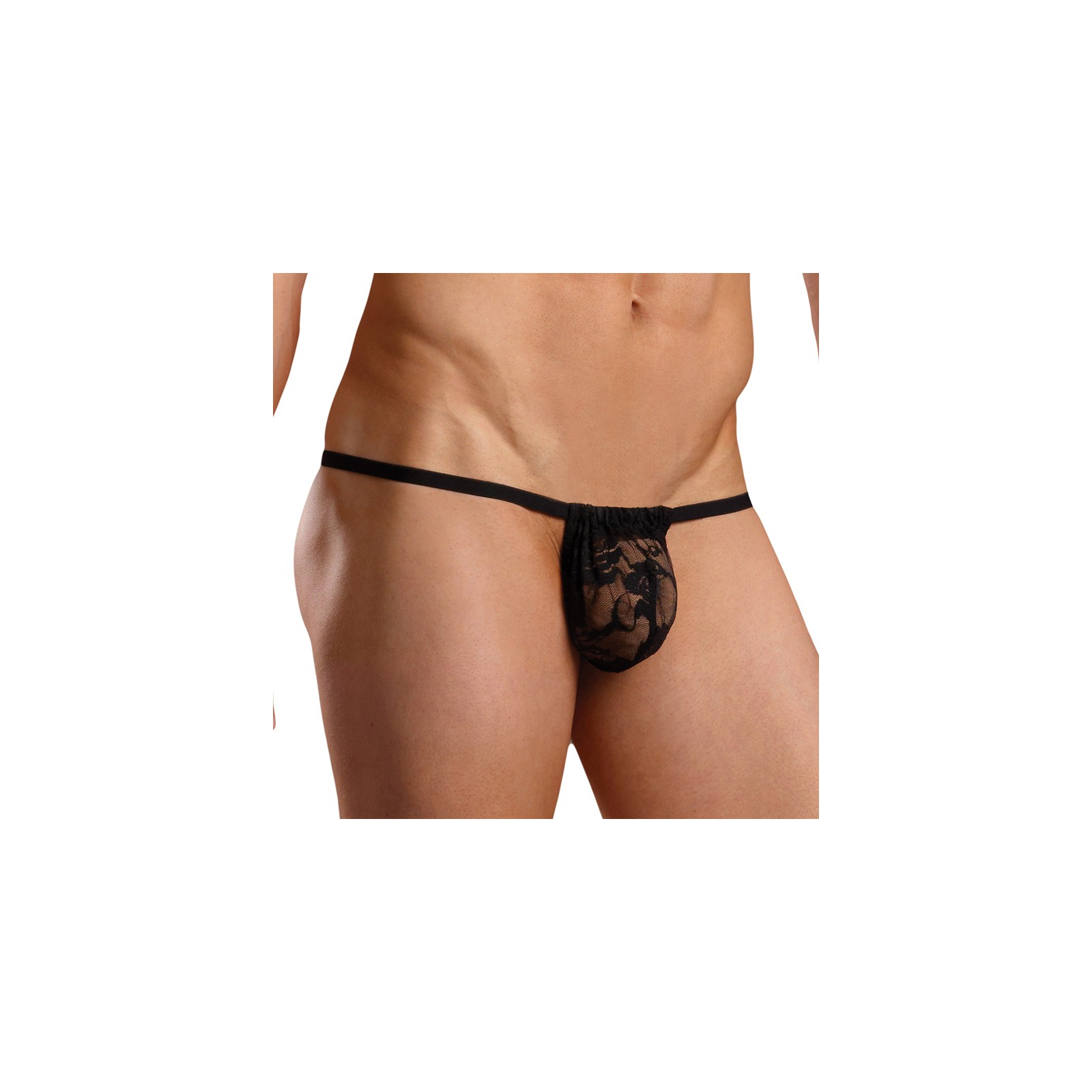 Male Power Stretch Lace Posing Strap for Confident Style