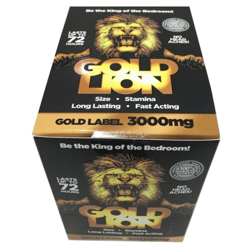 Pastilla de Mejora Masculina Gold Lion 1ct 24 Paquete