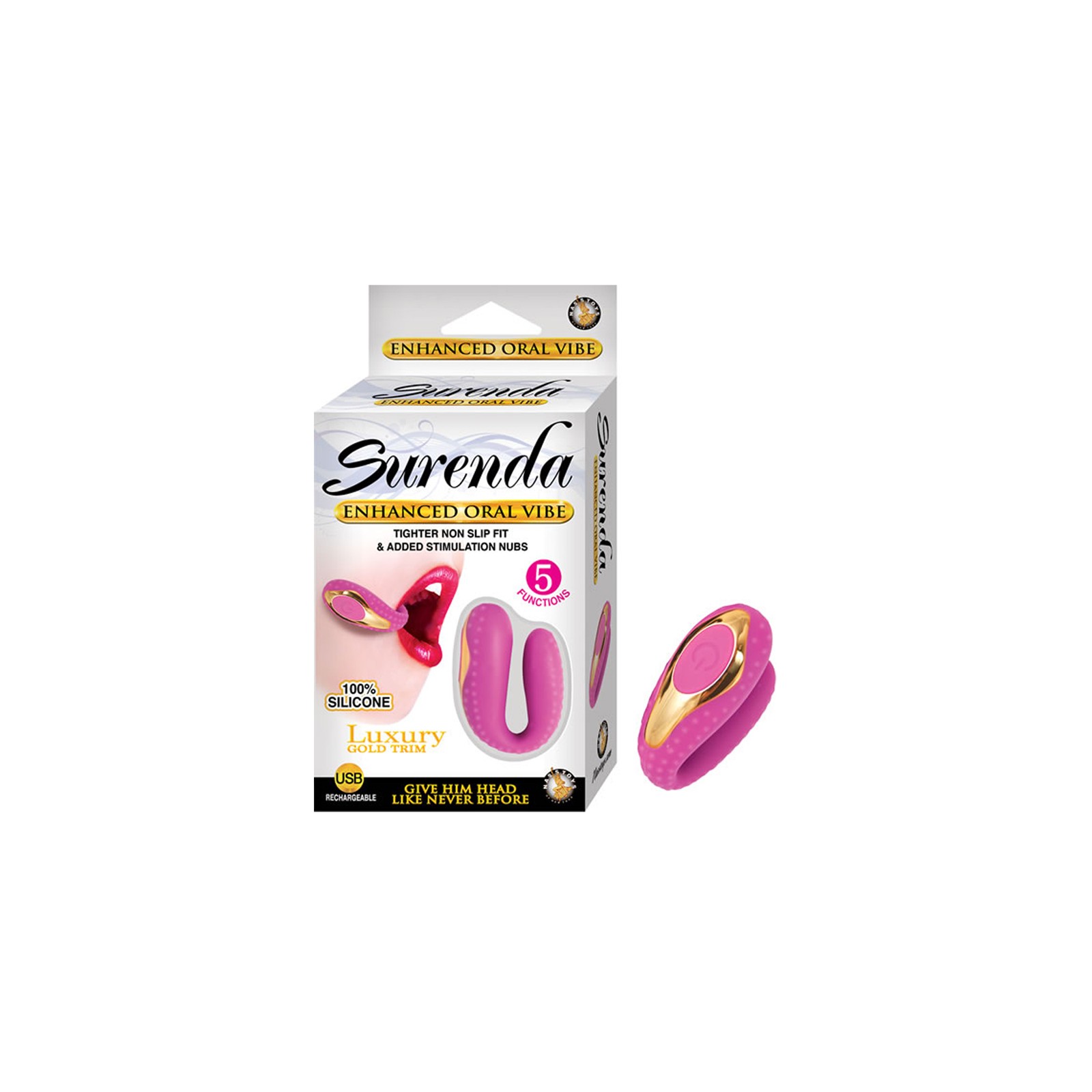 Surenda 5-Function Silicone Oral Vibe USB Rechargeable