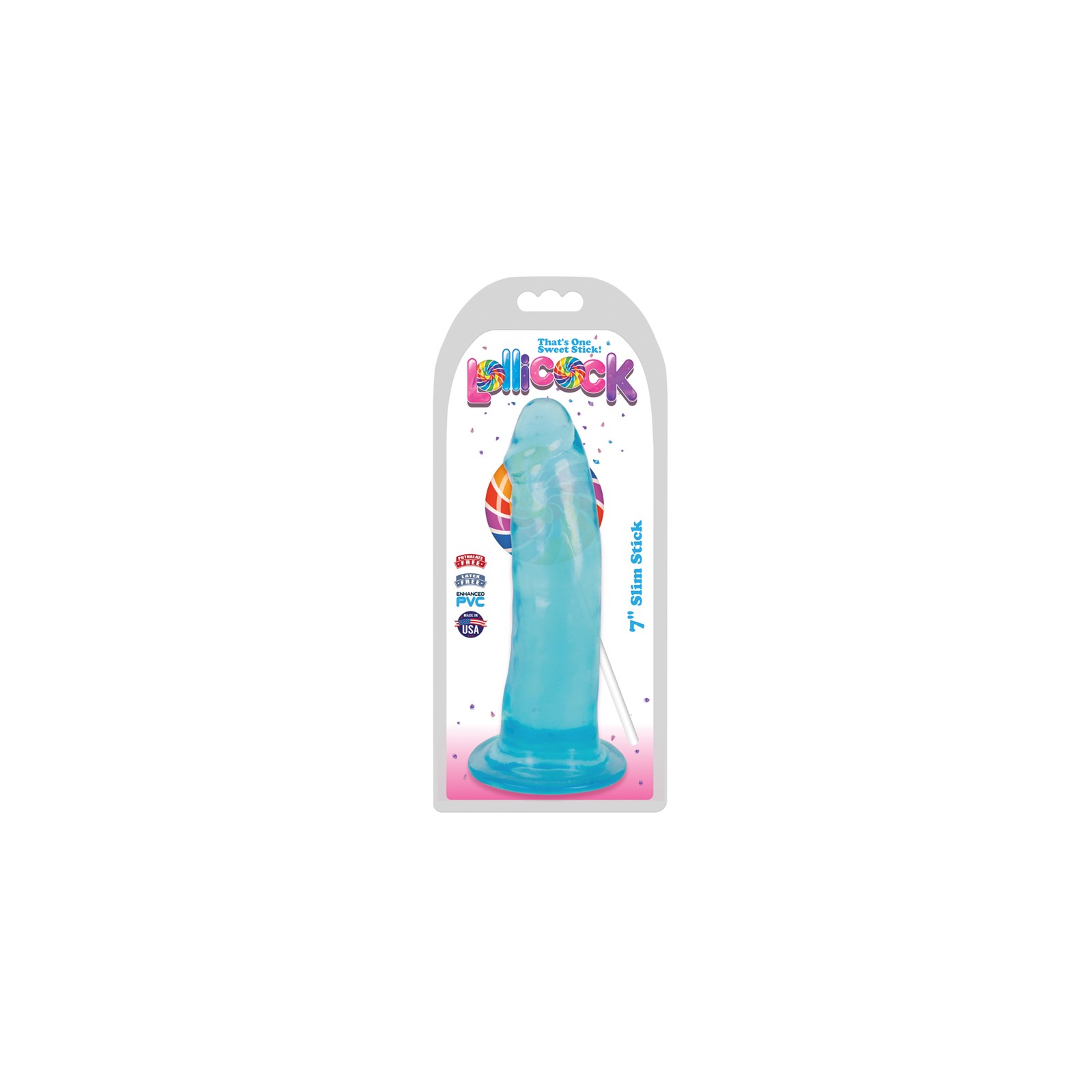 Curve Toys Lollicock Slim Stick Suction Cup Dildo